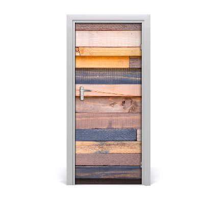 Adesivo per porta Muro di legno