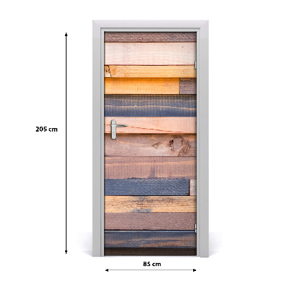 Adesivo per porta Muro di legno