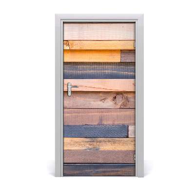 Adesivo per porta Muro di legno