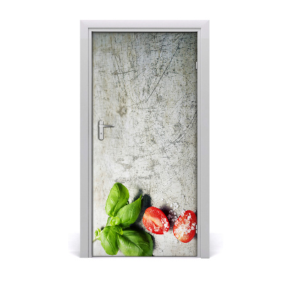 Adesivo per porta Pomodori e basilico