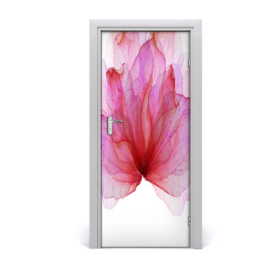 Adesivo per porta Fiore rosa