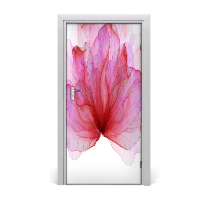 Adesivo per porta Fiore rosa