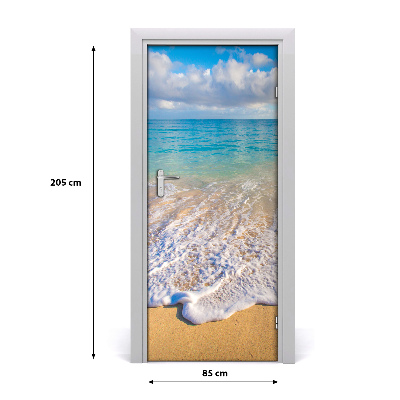 Sticker porta Spiaggia tropicale