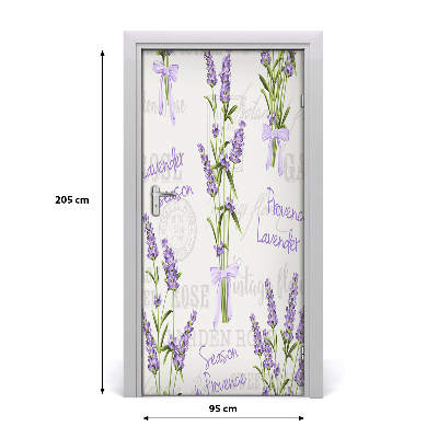 Adesivo per porta Lavanda