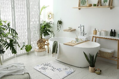 Tappeto bagno moderno Fiori minimalisti