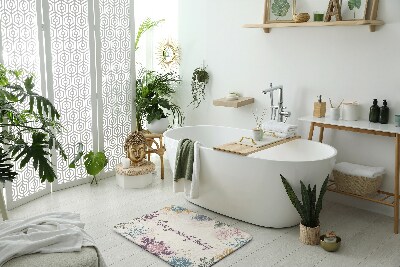 Tappeto bagno moderno Pattern floreale