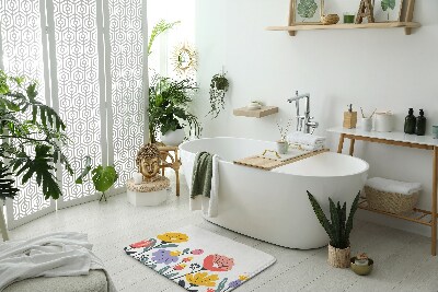 Tappeto bagno moderno Fiori