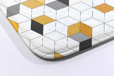 Tappeto bagno moderno Cubi geometrici