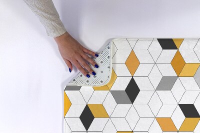 Tappeto bagno moderno Cubi geometrici