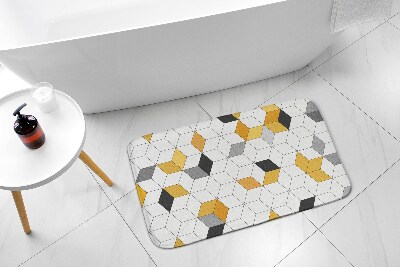 Tappeto bagno moderno Cubi geometrici