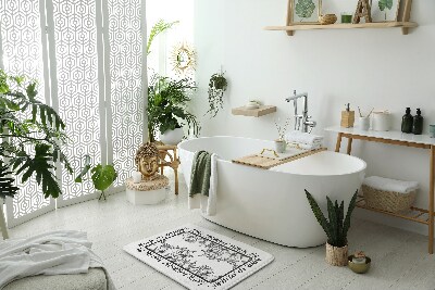 Tappeti da bagno Fiori