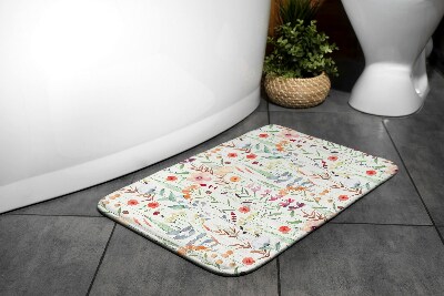 Tappeto per bagno Piante pattern fiori