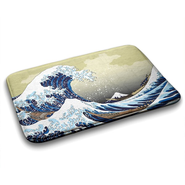 Tappeto bagno moderno Kanagawa great wave