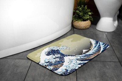 Tappeto bagno moderno Kanagawa great wave
