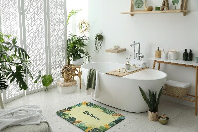 Tappeti da bagno Foglie tropicali