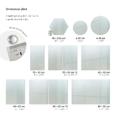 Tagliere in vetro temperato Doppio semitrasparente