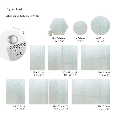 Tagliere in vetro temperato Rettangolare semitrasparente