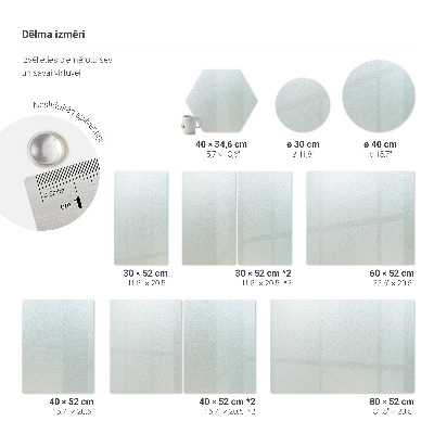 Tagliere in vetro temperato Rettangolare semitrasparente