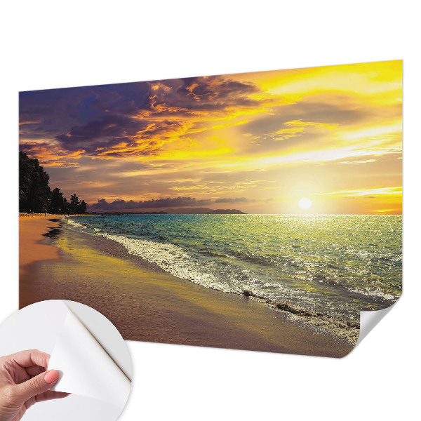 Carta da parati 3D Spiaggia al tramonto