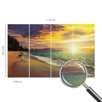 Carta da parati 3D Spiaggia al tramonto