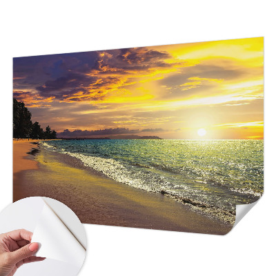 Carta da parati 3D Spiaggia al tramonto