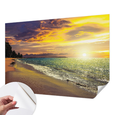 Carta da parati 3D Spiaggia al tramonto