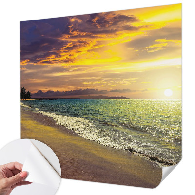 Carta da parati 3D Spiaggia al tramonto