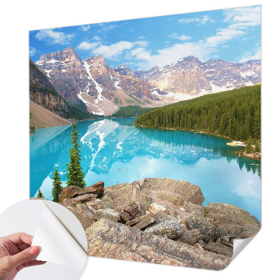 Carta da parati cameretta Lago Blu