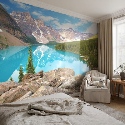 Carta da parati cameretta Lago Blu