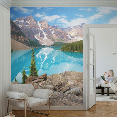 Carta da parati cameretta Lago Blu