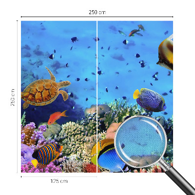 Carta da parati effetto profondità Barriera corallina