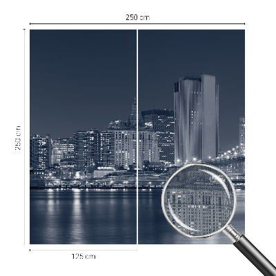 Carta da parati per cameretta città notturna