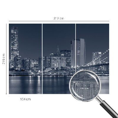 Carta da parati per cameretta città notturna