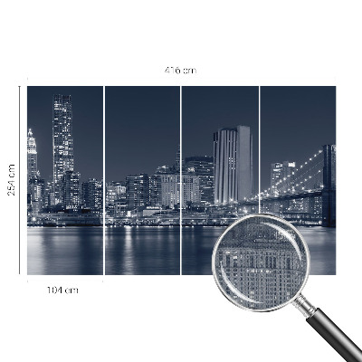 Carta da parati per cameretta città notturna