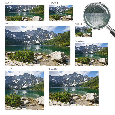 Carta da parati 3D lago di montagna
