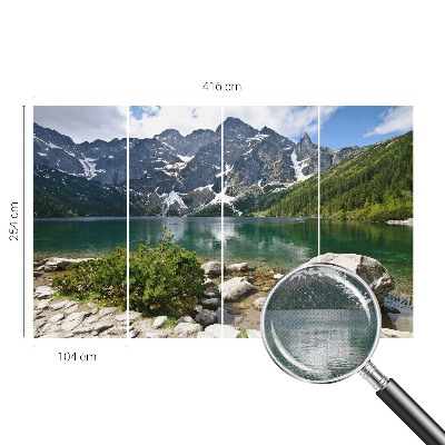 Carta da parati 3D lago di montagna
