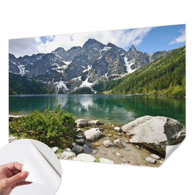 Carta da parati 3D lago di montagna