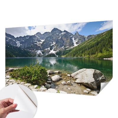 Carta da parati 3D lago di montagna
