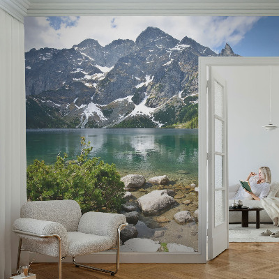 Carta da parati 3D lago di montagna