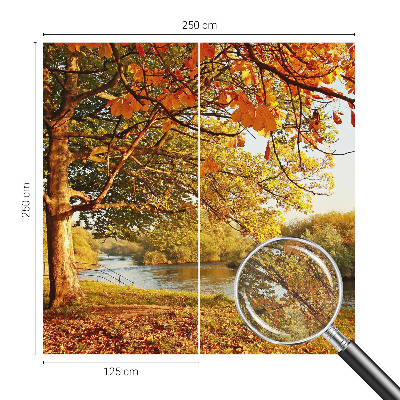 Carta da parati panoramica effetto 3D Autunno costiero