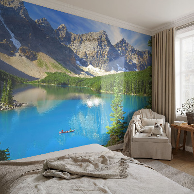 Carta da parati cameretta lago di montagna