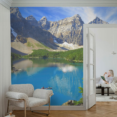 Carta da parati cameretta lago di montagna