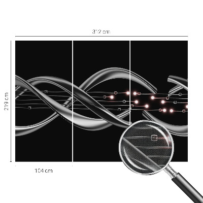 Carta da parati effetto profondità Motivo intrecciato