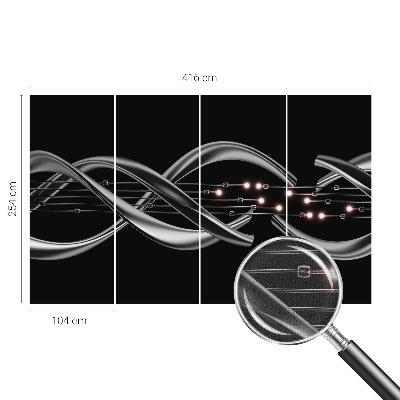 Carta da parati effetto profondità Motivo intrecciato