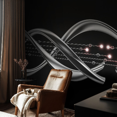 Carta da parati effetto profondità Motivo intrecciato