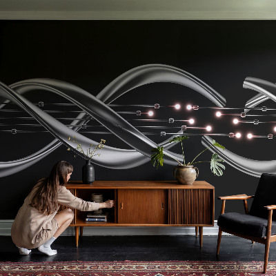 Carta da parati effetto profondità Motivo intrecciato