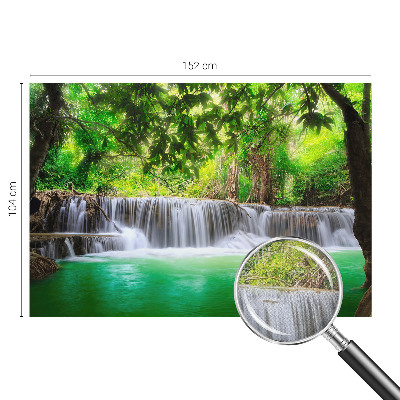 Carta da parati panoramica effetto 3D cascata nella foresta