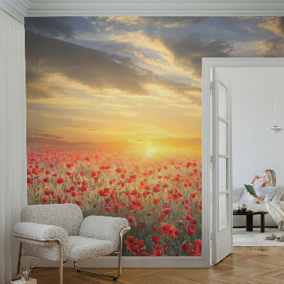Fotomurale per cameretta Campo di papaveri