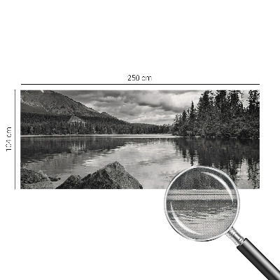 Carta da parati effetto profondità panorama montano