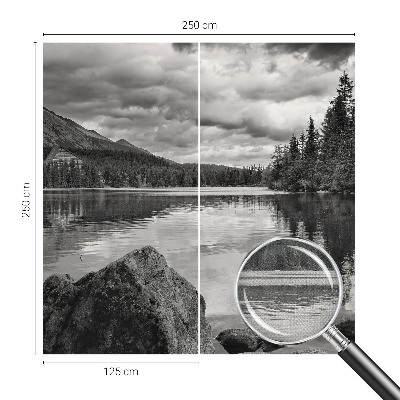 Carta da parati effetto profondità panorama montano